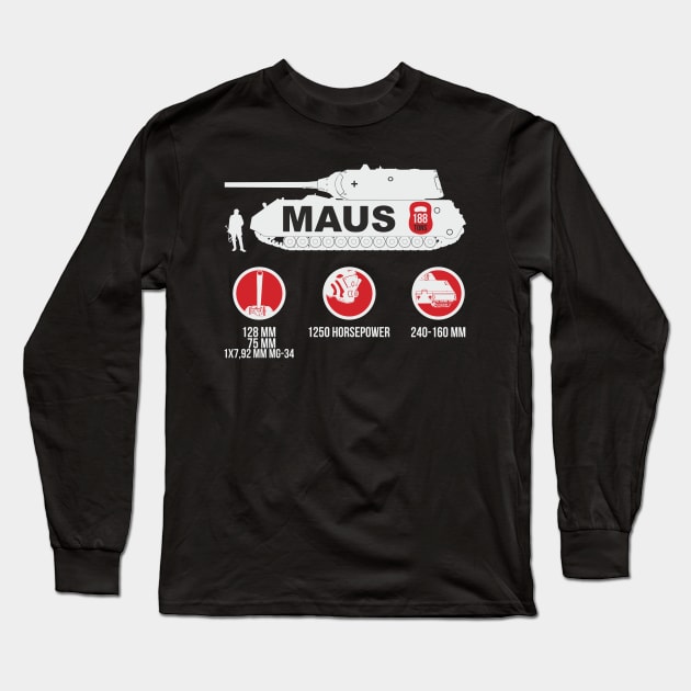 German super-heavy tank MAUS Long Sleeve T-Shirt by FAawRay